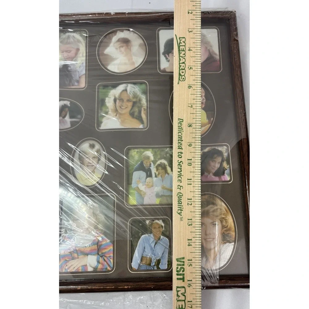 Intercraft Collage Picture Frame 21x17 Large Family Photo Wood Wall Vintage